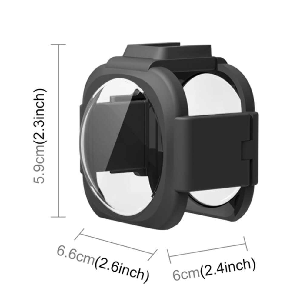 Lens Guard With Cold Shoe Mount For Insta360 One Rs 1-Inch 360 Edition, Black 4661356322541