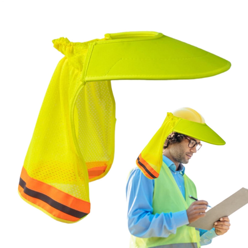 Hard Hat Sun Shade Full Brim Visor, Adjustable Cap Attachment, Anti-Uv Breathable, Compatible With Most Hard Hats 9393856682829