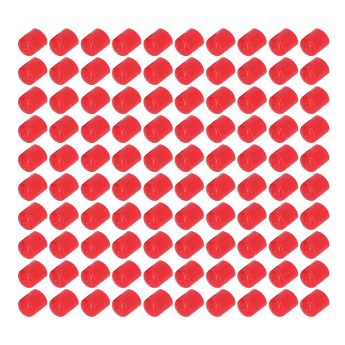 100 Stück Endkappenabdeckung PVC 15mm Rot
