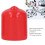 100 Stück Endkappenabdeckung PVC 15mm Rot 4