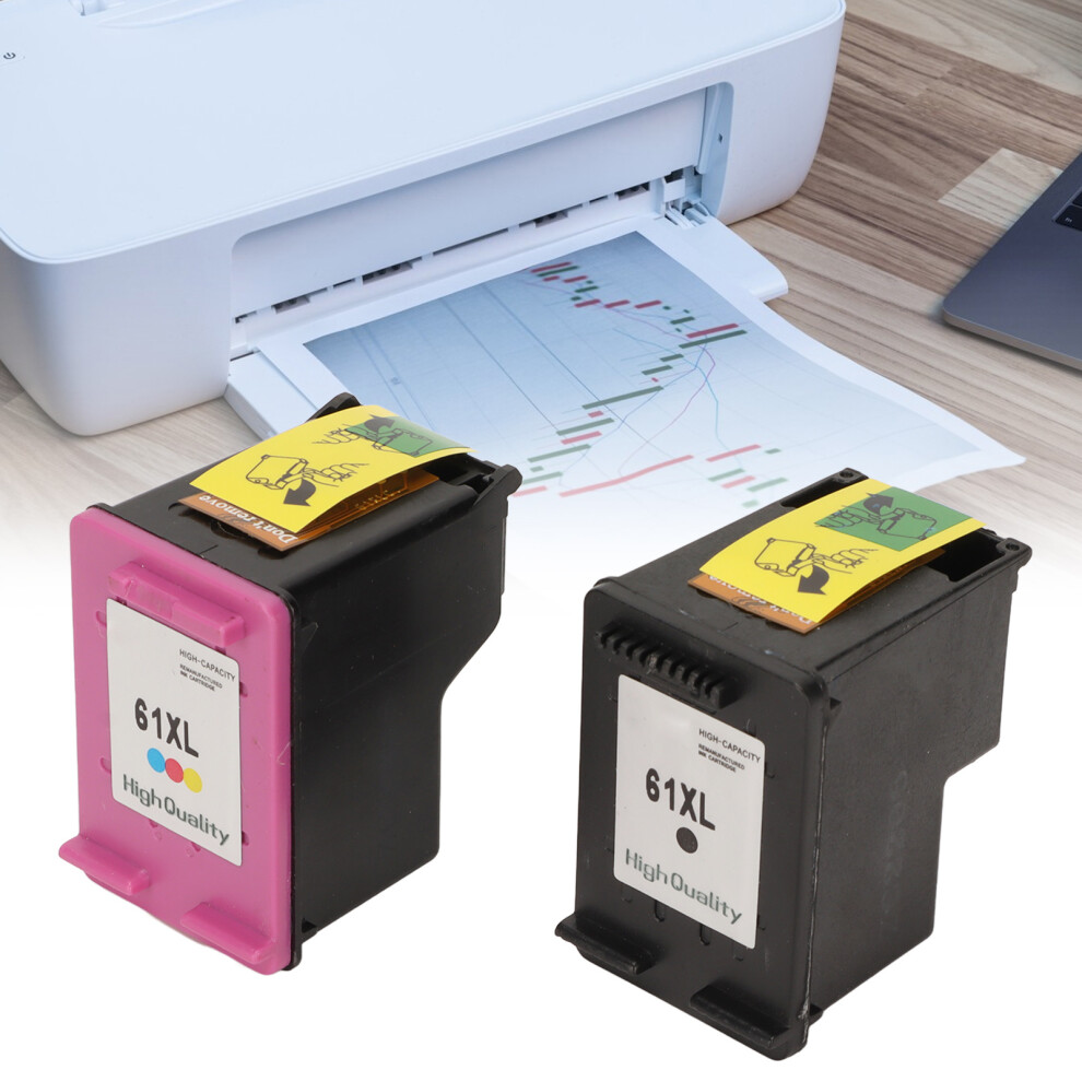 2 Pack 61XL Ink Cartridges For Envy 4500 Deskjet 1000 Officejet 4630 Black 5021356322375