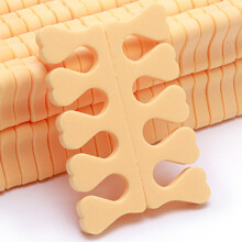 100pcs Orange Sponge Toe Separators for Nail Art Pedicure Manicure