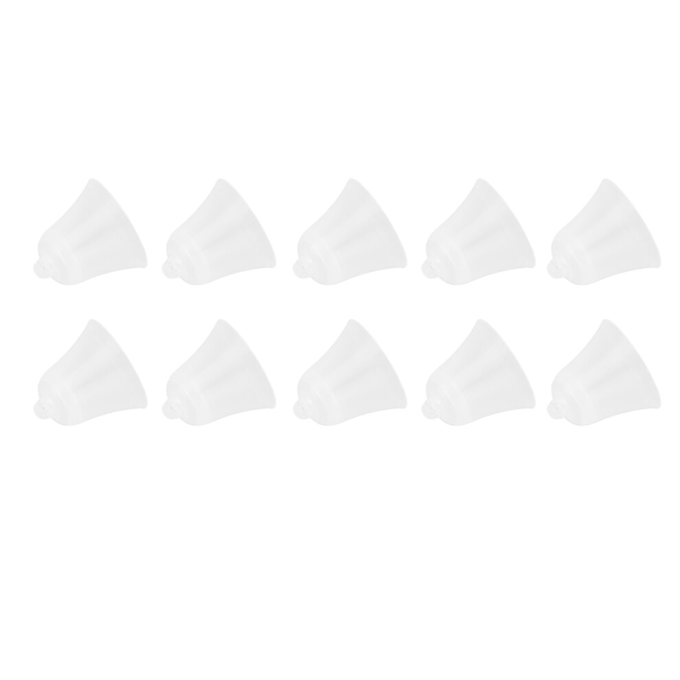 White 10Pcs Silicone Hearing Amplifier Domes, Soft Earplug Tips S