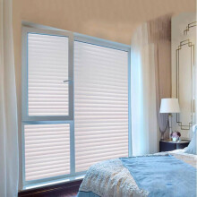 (Multicolor, M) 1 Piece Privacy Window Film, Striped Pattern Frosted Window Sticker, Self Adhesive Static Glass Sticker For Home Bathroom