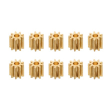 Motor Pinion Gears 0.5 Module Copper Pinion Gear, 10 Teeth, 10 Pcs Mini Gear, Thickness 3/4/5/6/10 mm Replacement