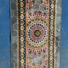 (Floral - Grey, 80cmx120cm) Elegant Large Greek Turkish Style Non-Slip Rug for Living Room Floor & Hallway, 200x300cm