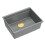 Νεροχύτης Από Γρανίτη Logan 100 Grey Metallic ( 56 X 45 X 21.5 Cm) Νικέλιο 1