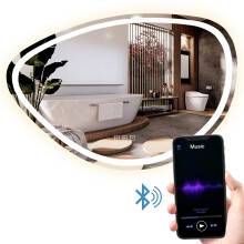 Miroir Mural Led Avec Fonction Bluetooth 70x100cm Fog