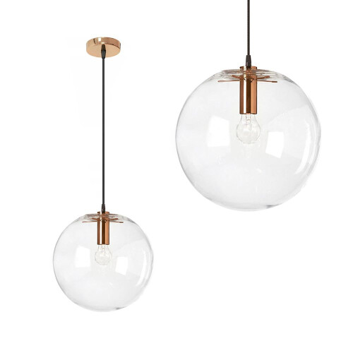 Κρεμαστό Γυάλινο Φωτιστικό Οροφής Lassi 20 Cm APP039-1CP Rose Gold
