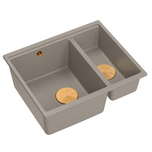 Évier En Granit Logan 150 Beige Acier 2