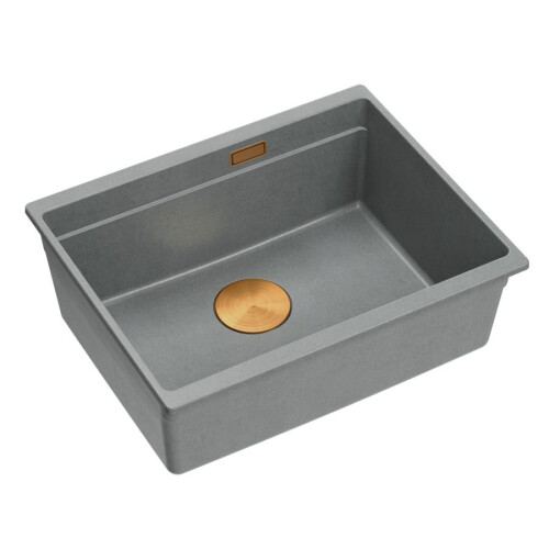 Νεροχύτης Από Γρανίτη Logan 100 Grey Metallic ( 56 X 45 X 21.5 Cm) Νικέλιο 2
