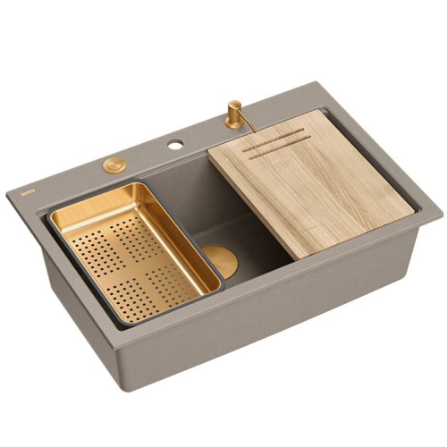 Granite Sink Marc 110 Workstation Beige Copper 2