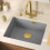 Νεροχύτης Από Γρανίτη Logan 100 Grey Metallic ( 56 X 45 X 21.5 Cm) Νικέλιο 7