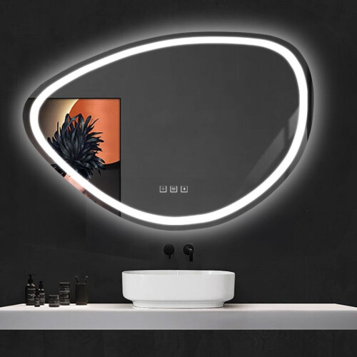 Miroir Mural Led Avec Fonction Bluetooth 70x100cm Fog 1