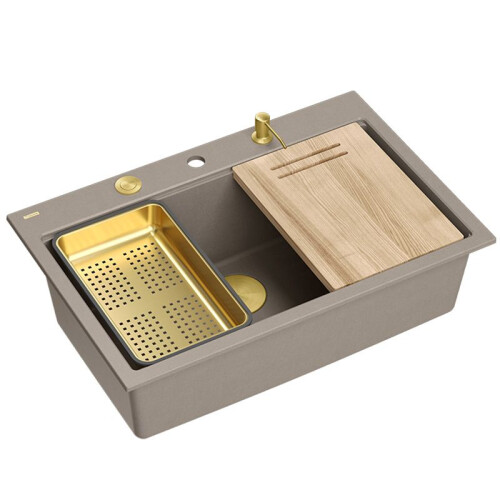 Évier En Granit Marc 110 Workstation Beige Or 1