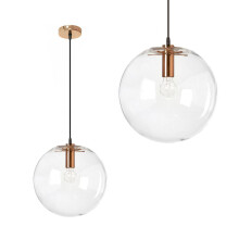 Hangende Glazen Plafondlamp Lassi Rose Gold 25 Cm
