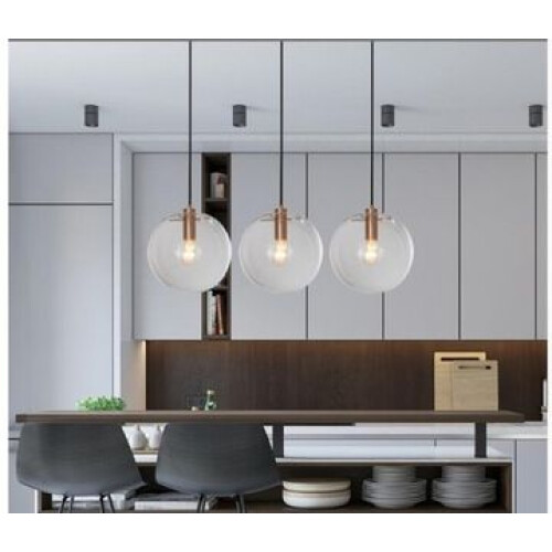 Κρεμαστό Γυάλινο Φωτιστικό Οροφής Lassi 20 Cm APP039-1CP Rose Gold 2
