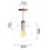 Κρεμαστό Γυάλινο Φωτιστικό Οροφής Lassi 20 Cm APP039-1CP Rose Gold 9