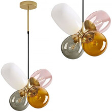 Lampe À Suspension De Plafond En Verre Multicolore APP436-4C