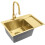 Évier En Acier Fin Brush Gold avec robinet de cuisine 6