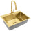 Évier En Acier Liam Brush Gold avec robinet de cuisine 6