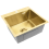 Νεροχύτης Από Μαύρο Ατσάλι Leo 40 Brush Gold ( 45 X 40 X 18.5 ) Cm Με βρύση 8