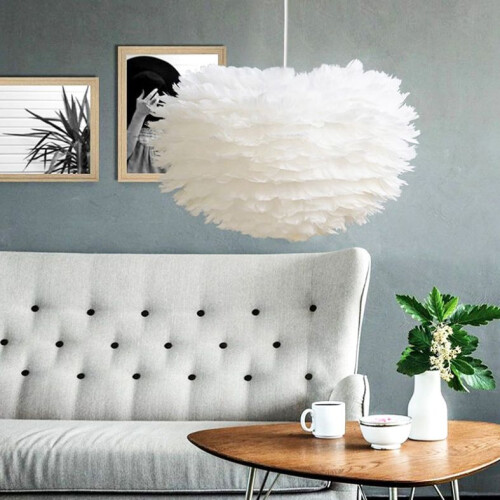 Hanglamp Met Veren Wit APP335-3CP 2