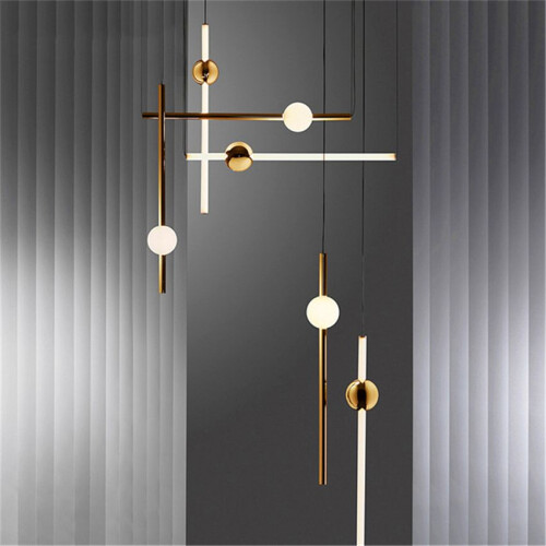 Pitkä Led-riippuva Kattolamppu App475-cp Kultaa 2