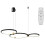 Lampe Black Ring 3 Led + Télécommande APP752-30-40-50 1