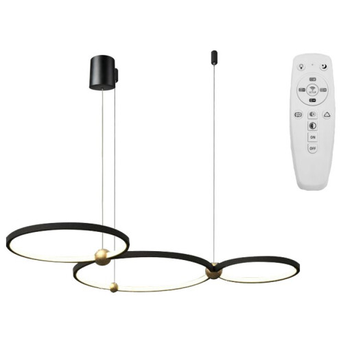 Lampe Black Ring 3 Led + Télécommande APP752-30-40-50