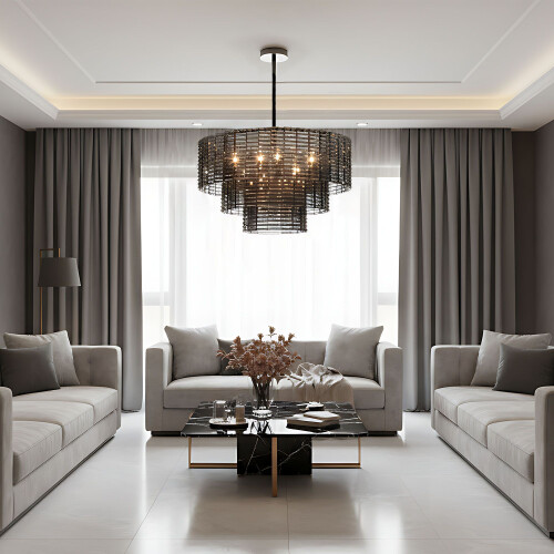 Suspension Plafonnier APP1678-8CP Gris 1