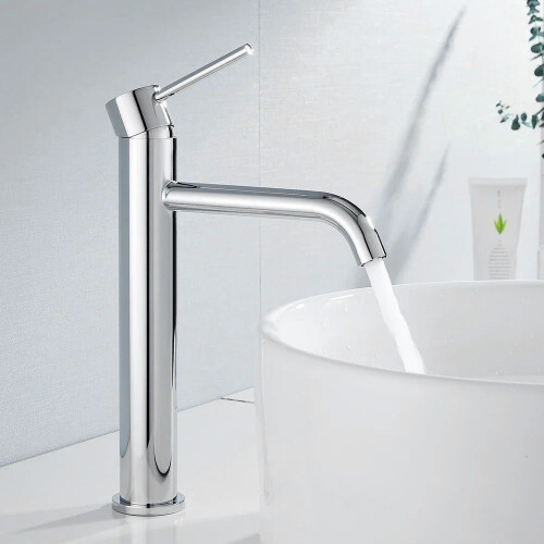 Βρύση Νιπτήρα Rea Lungo Chrome, Ψηλ 1
