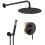 Inbouw Regendoucheset Rea Lungo Black + Box 1