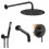 Inbouw Regendoucheset Rea Lungo Black Met Uitloop + Box 1