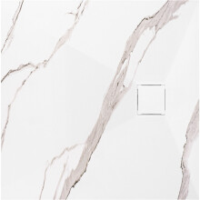 Δίσκος Ντουζιέρας Magnum Carrara White 90x90