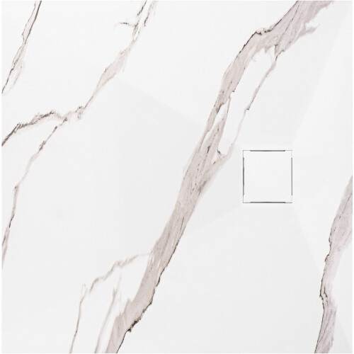 Δίσκος Ντουζιέρας Magnum Carrara White 90x90
