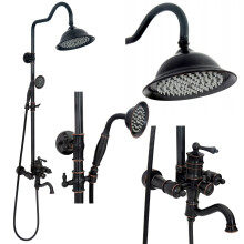 Shower Set With Shower Spout Rea Vintage Black