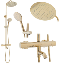 Thermostatic Shower Set Lungo Gold