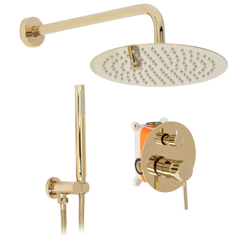 Inbouw Regendoucheset Rea Lungo Gold + Box