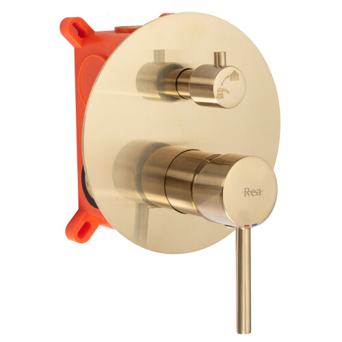 Σετ Ντους Rea Lungo Brushed Gold Κρυφό + Κουτι 2