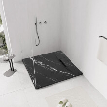 Receveur De Douche Bazalt Carrara Black 90x90