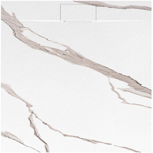 Basalt Carrara Λευκη Θήκη Ντουζιέρας 90x90 1