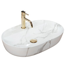 Countertop Basin Rea Aura 61 Marmo Shiny