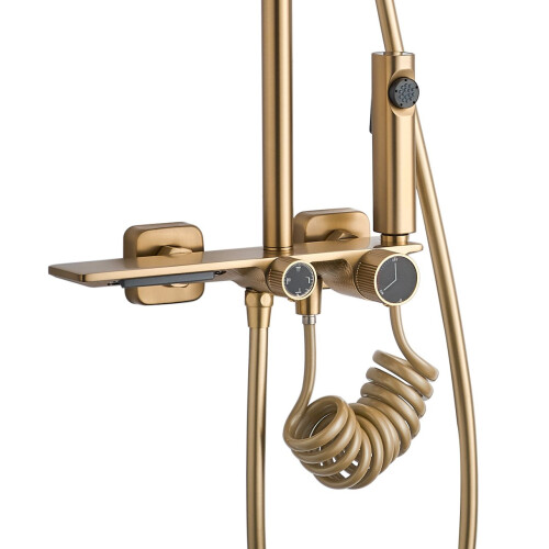 Doucheset Rea Helix Gold Brush 1