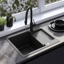 Stainless Steel Sink Paul Black without kitchen faucet
