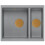 Lavello In Granito Logan 150 Grey Metallic Rame 6