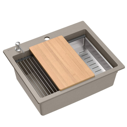Νεροχύτης Γρανίτης Kurt 110 Workstation Μπεζ ( 59.5 X 50 X 21. 5 Cm )