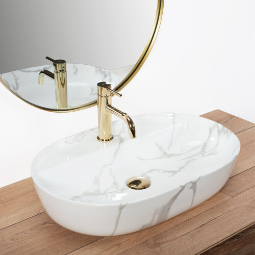 Countertop Basin Rea Aura 61 Marmo Shiny 2