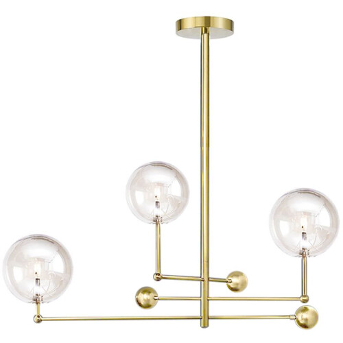 Γυάλινο Κρεμαστό Φωτιστικό Μπάλας 3 Τμχ APP918-3CP Gold