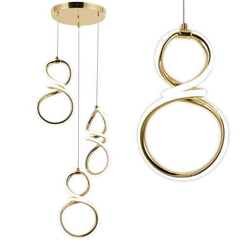 Suspension Led G073-3cpr Gold